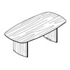 Small Barrel Shape Table (8 and 10 Persons)