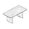 Rectangular Shape Table (6 and 8 Persons)