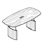 Small Barrel Shape Table With Top Access(6 and 8 Persons)