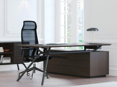 Adelmo Executive Desk With Modesty Panel And Optional Credenza Unit Main Image