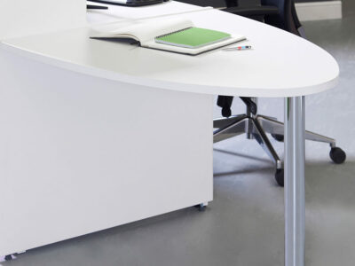 Angela Reception Desk With Optional D End Extension And Led 6