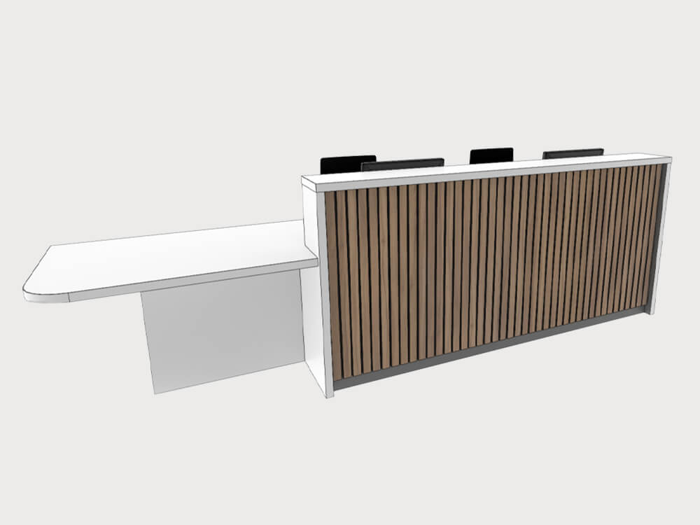 Bria Straight Reception Desk With Designer Front Panels 11