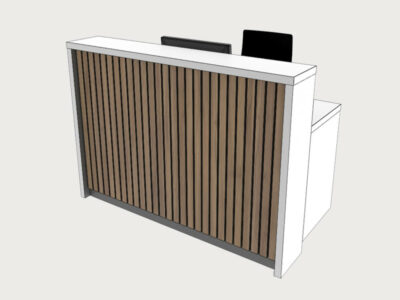 Bria Straight Reception Desk With Designer Front Panels 3