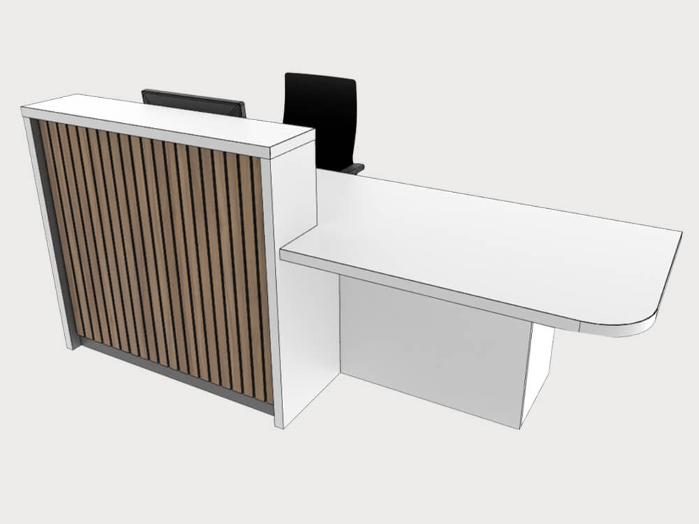 Bria Straight Reception Desk With Designer Front Panels 6