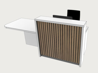 Bria Straight Reception Desk With Designer Front Panels 7