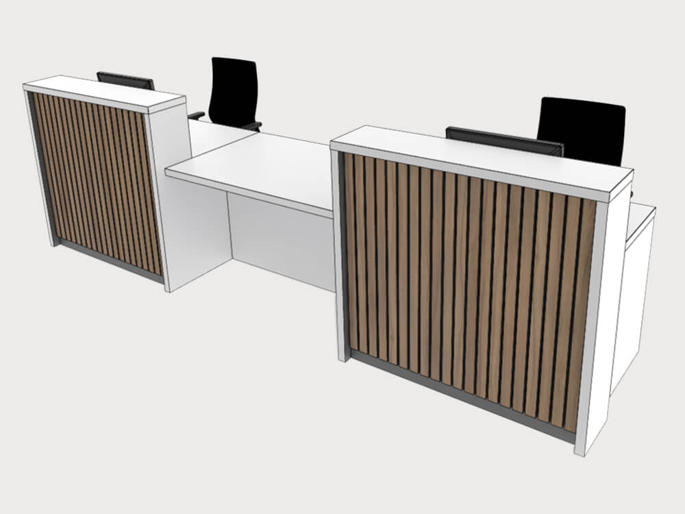 Bria Straight Reception Desk With Designer Front Panels 8
