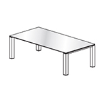 Gem Glass Top Conference Table With Glass Legs Small Rec 2