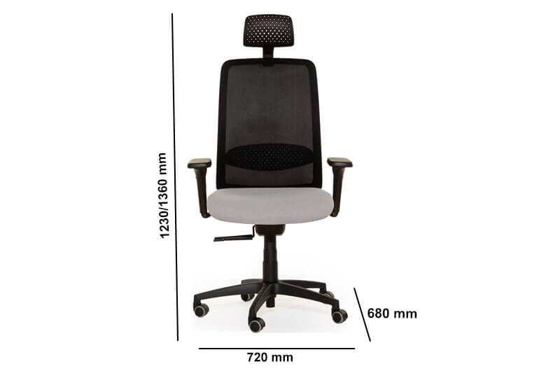Neiva High Back With Fixed Headrest And Adjustable Armrests Executive Chairs Size Img