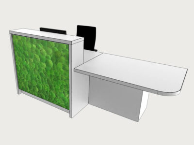 Serena Straight Reception Desk With Wheelchair Access Unit 4