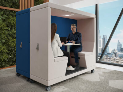 Valentina 2 Seater Mobile Pods With Work Table 8