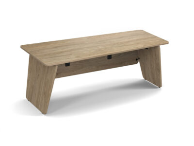 Amaro Wood Executive Desk With Panel End & A Frame Leg 2