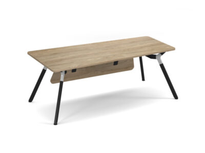 Amaro Wood Executive Desk With Panel End & A Frame Leg 3