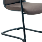 Naksh Waiting And Conference Area Sled Leg Chair Black Frame