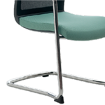 Naksh Waiting And Conference Area Sled Leg Chair Chrome Frame