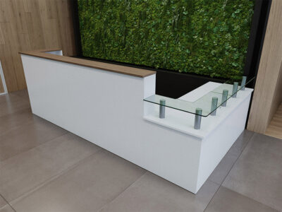 Otello – Reception Desk With Glass Top Shelf