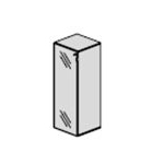 Tiffany – Woodside Storage Unit With Lockable Glass Door L450 H1270 Sx