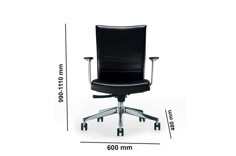 Trista – Executive Chair With Optional Arms Size Img