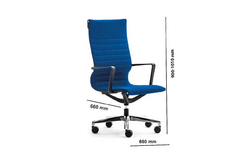 Gela 2 Back Padded Fabric Executive Chair Middle