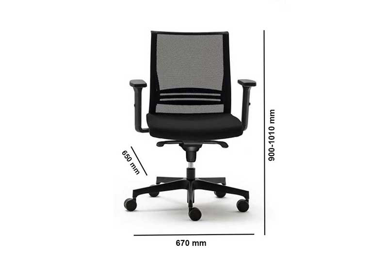 Maso Back Mesh Multipurpose Chair With Optional Armrests Middle