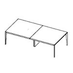 Medium Rectangular Shape Table (1 Middle Panel Leg)