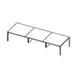 Large Rectangular Shape Table (2 Middle Panel Leg)