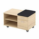 1x Single And 1x Filing Drawer With Pad Right