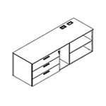 L1416 X D580 X H603 (service Unit With 1 Drawer + 1 Filling Drawer)