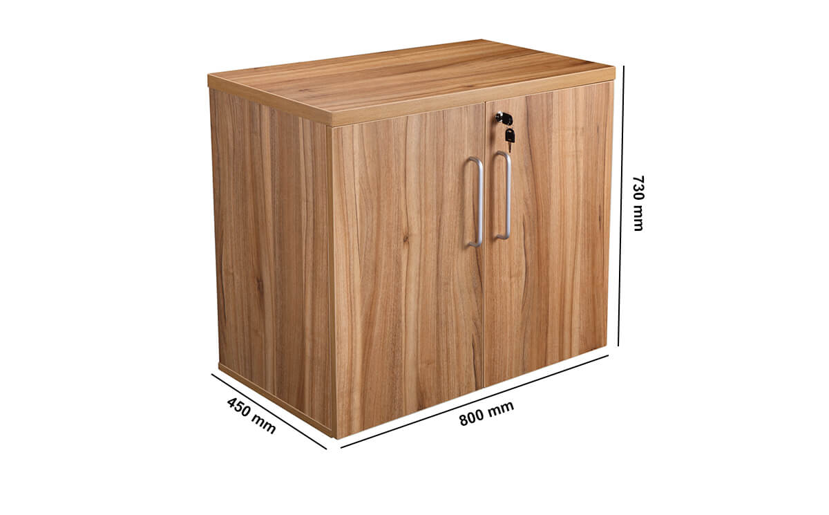 Macias 3 Double Door Storage With One Adjustable Shelf Dimensions Image