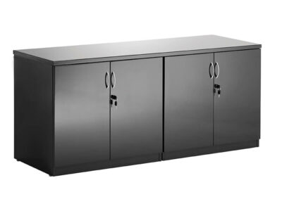 Madeline High Gloss Twin Cupboard With Adjustable Shelves