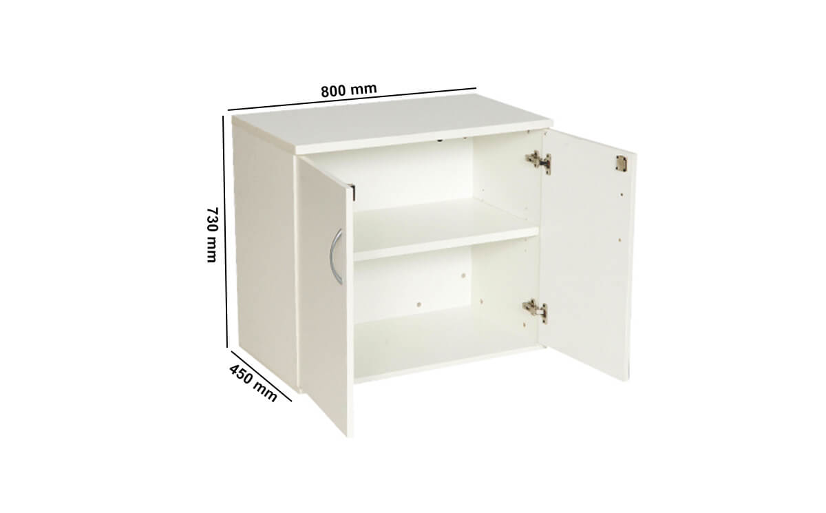 Maisie 1 Double Door Storage With One Adjustable Shelves Dimensions Image