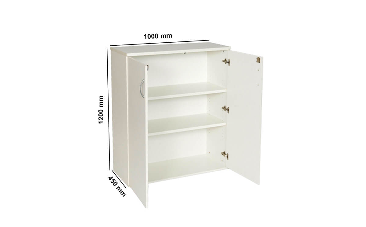Maisie 2 Double Door Storage With Two Adjustable Shelf Dimensions Image