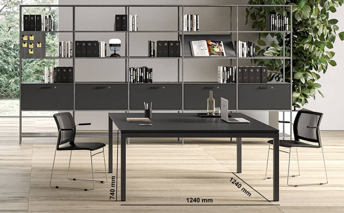 Nicolo 3 Rectangular And Square Shaped Meeting Table Dimensions Image