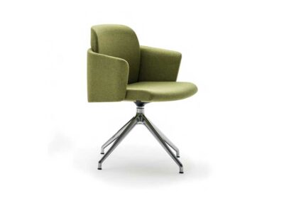 Pino 1 – Leather Fabric Meeting Chair With Armrests 1