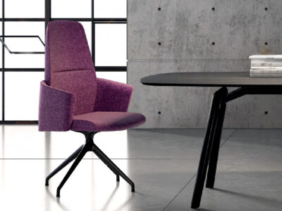 Pino 1 – Leather Fabric Meeting Chair With Armrests 2.