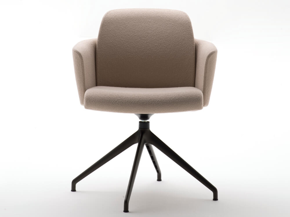 Ravenna 3 – Leather Fabric Meeting Chair With Armrests 01