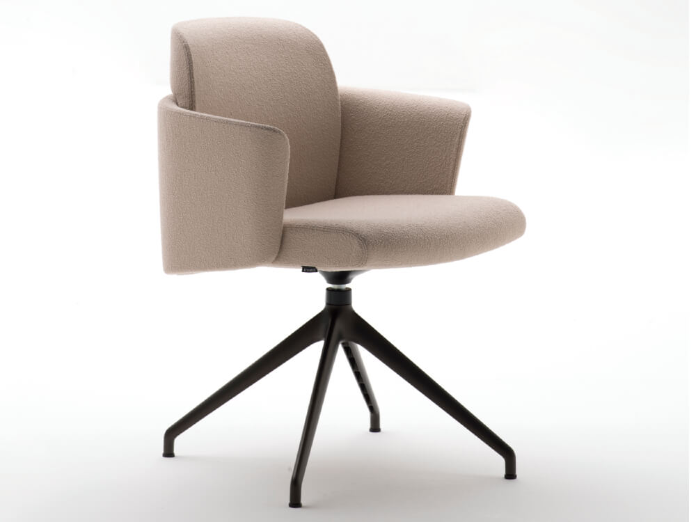 Ravenna 3 – Leather Fabric Meeting Chair With Armrests 02
