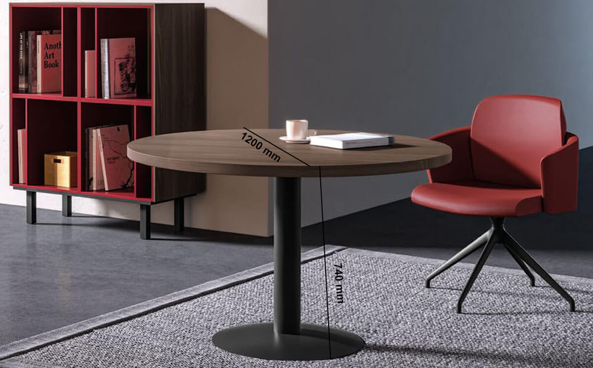 Sienna 4 Round&rectangular Shape Meeting Room Table Dimensions Image