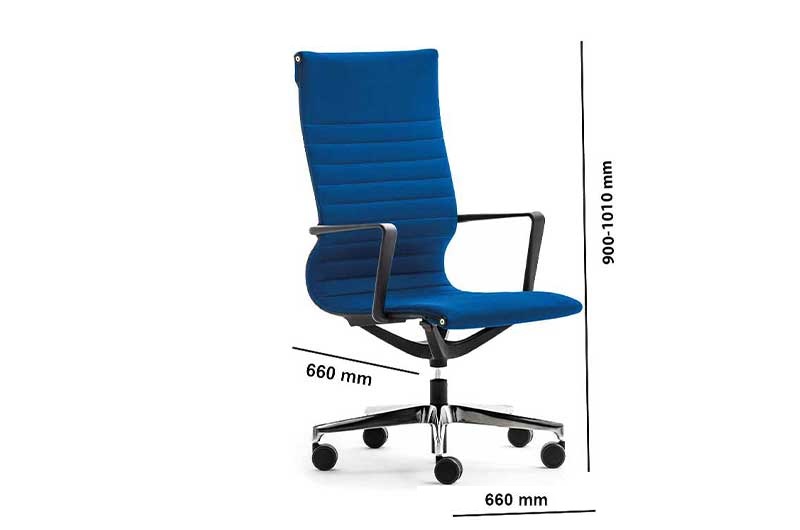 Sisto 2 – Back Padded Fabric Meeting Chair Middle