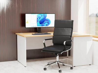 Etta 2 Corner Desk With Panel Legs And Cable Ports 8