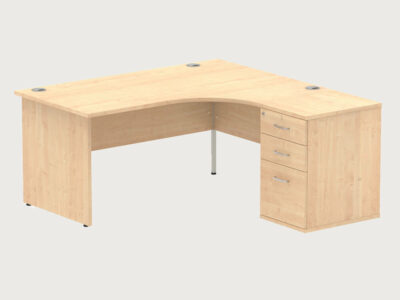 Etta 4 Corner Desk With High Pedestal And Panel Legs 10