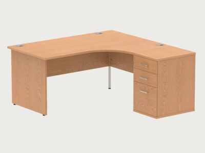 Etta 4 Corner Desk With High Pedestal And Panel Legs 12