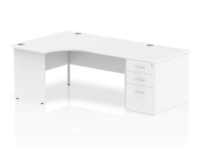 Etta 4 Corner Desk With High Pedestal And Panel Legs 17