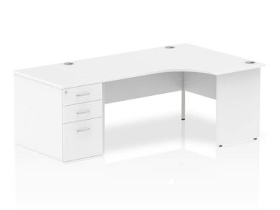 Etta 4 Corner Desk With High Pedestal And Panel Legs 18