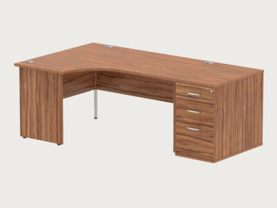 Etta 4 Corner Desk With High Pedestal And Panel Legs 21