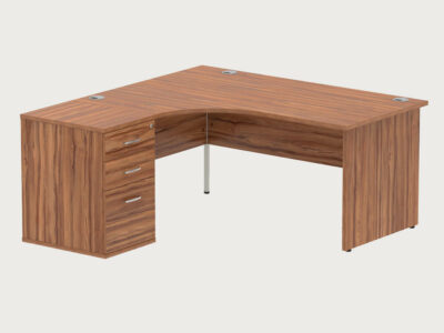 Etta 4 Corner Desk With High Pedestal And Panel Legs 4