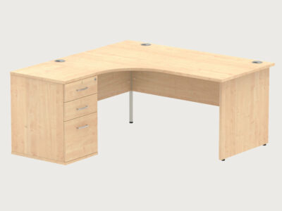 Etta 4 Corner Desk With High Pedestal And Panel Legs 5