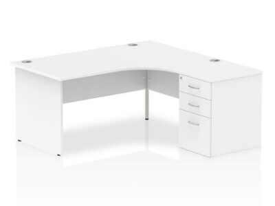 Etta 4 Corner Desk With High Pedestal And Panel Legs 8
