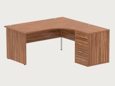 Etta 4 Corner Desk With High Pedestal And Panel Legs 9