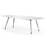 Madeline High Gloss Boat Shaped Meeting Table White