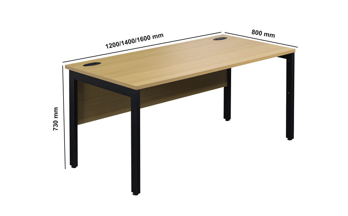 Madian 1 Operational Office Desk With Modesty Panel Dimensions